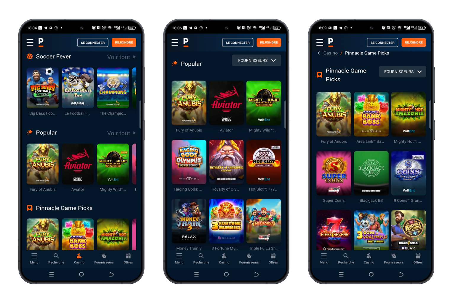 Des promotions et des tournois sur casino Pinnacle