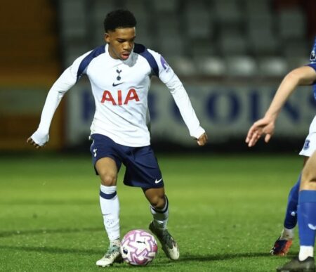EXCLUSIVE: Club Brugge Step Up Chase For Tottenham’s Nigerian-Eligible Wonderkid Sowunmi Elisha Sowunmi in Tottenham colours as Club Brugge intensify transfer pursuit of the Nigerian-eligible forward