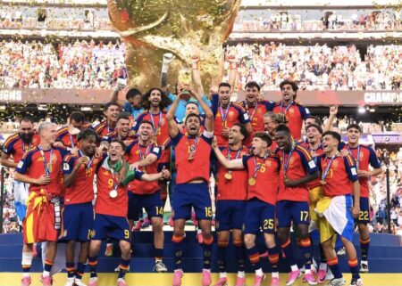 World Cup 2026: Fate Would Have Been Cruel To Spain Had They Lost Title — Iroha Spain celebrate lifting the FIFA World Cup 2026 trophy after defeating Argentina in the final