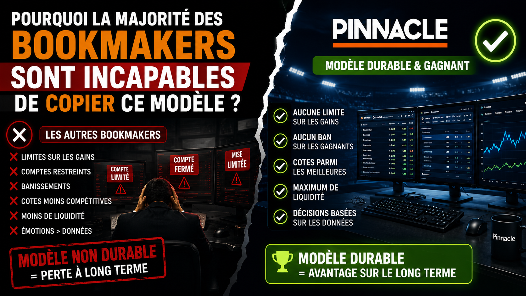 Voici pourquoi la majorité des bookmakers sont incapables de copier ce modèle