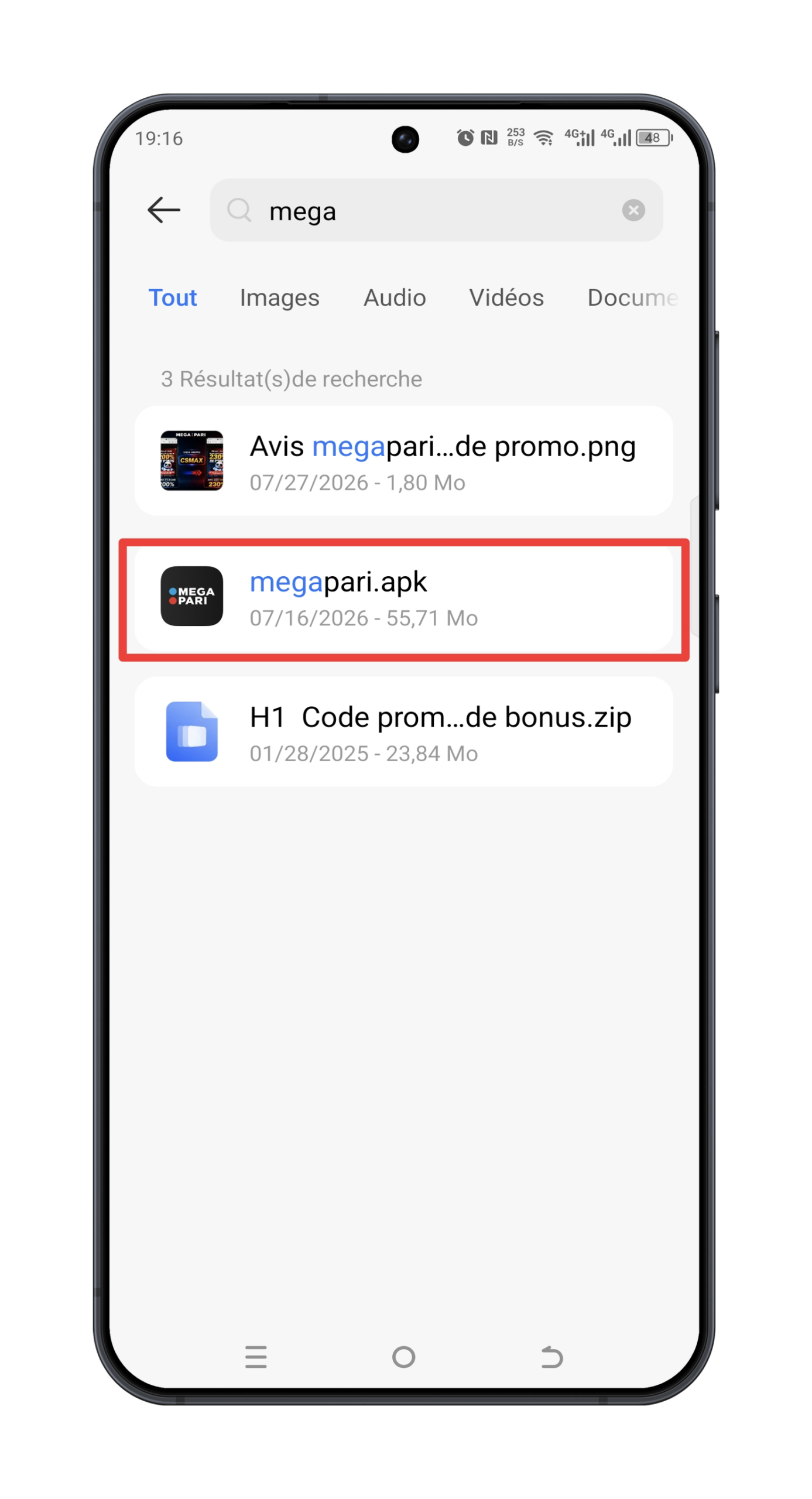 3. Ouvrez le fichier APK téléchargé