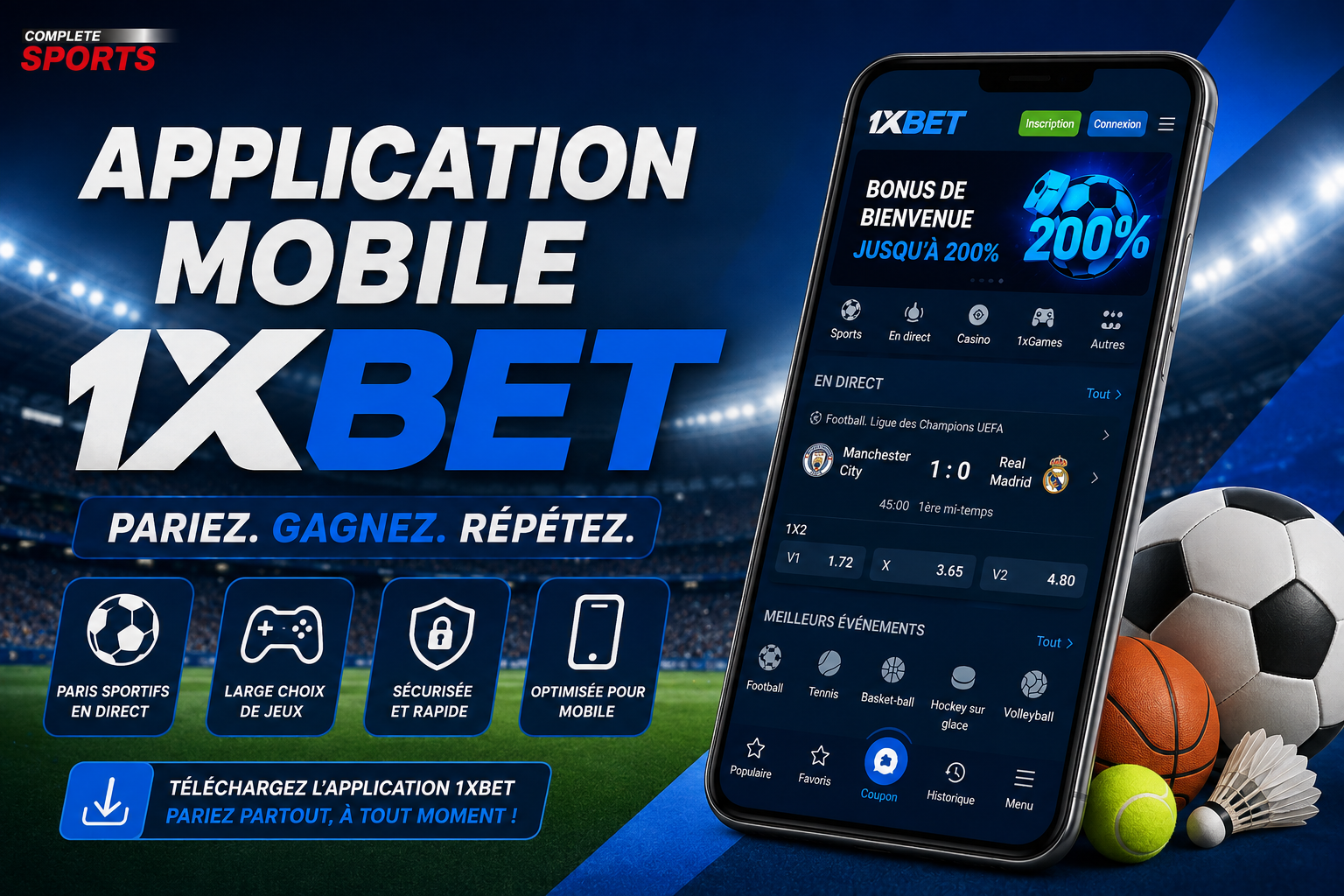 Application mobile 1xBet