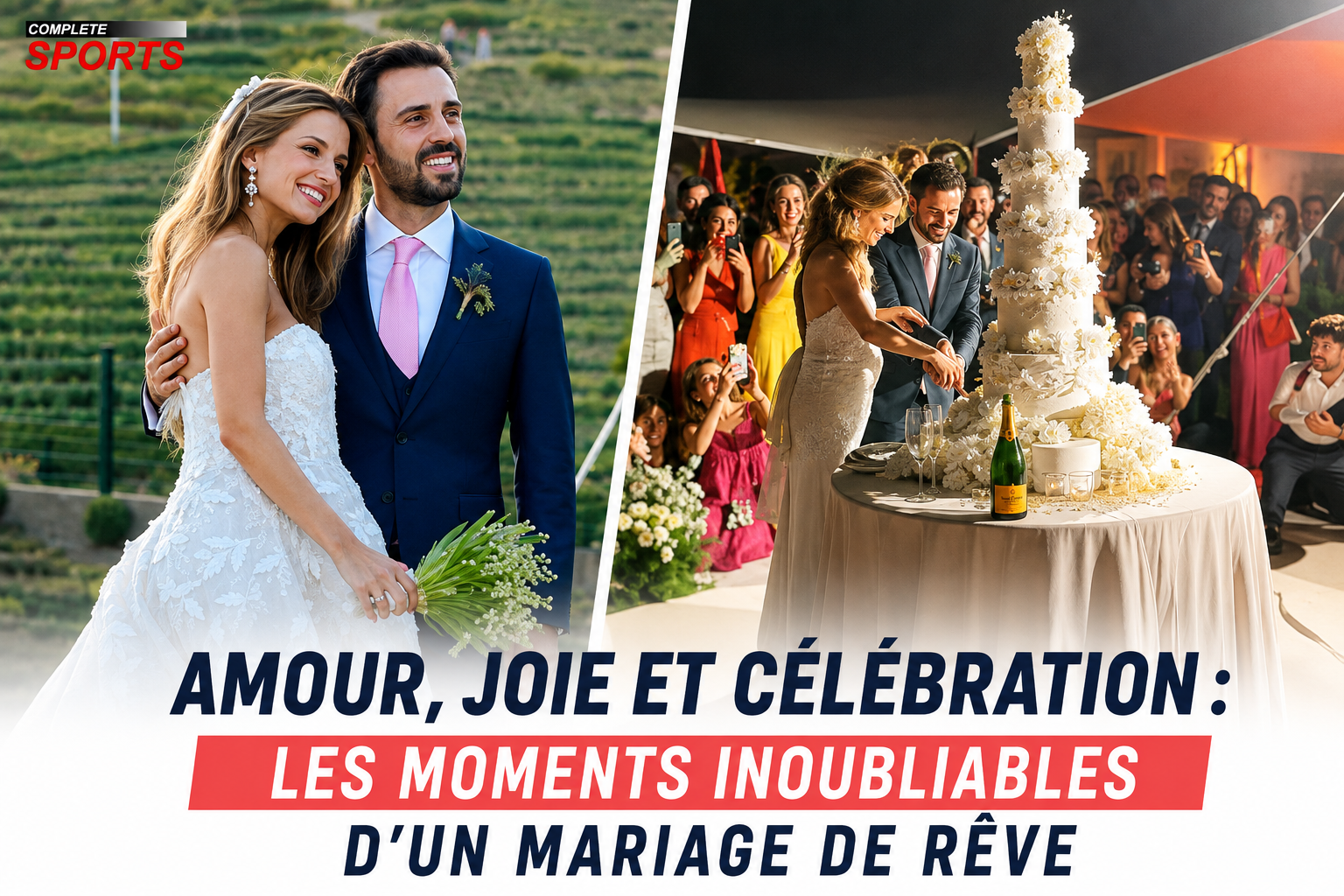 Bernardo, triple vainqueur, épouse sa compagne enceinte, Tomaz, au Portugal