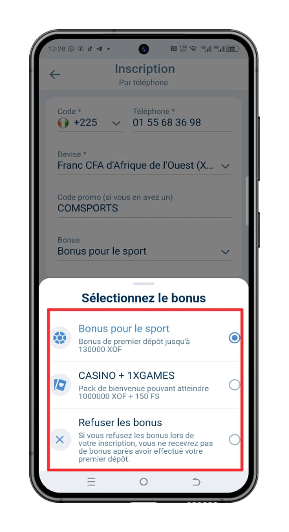 Choisissez toujours votre bonus code promo 1xbet