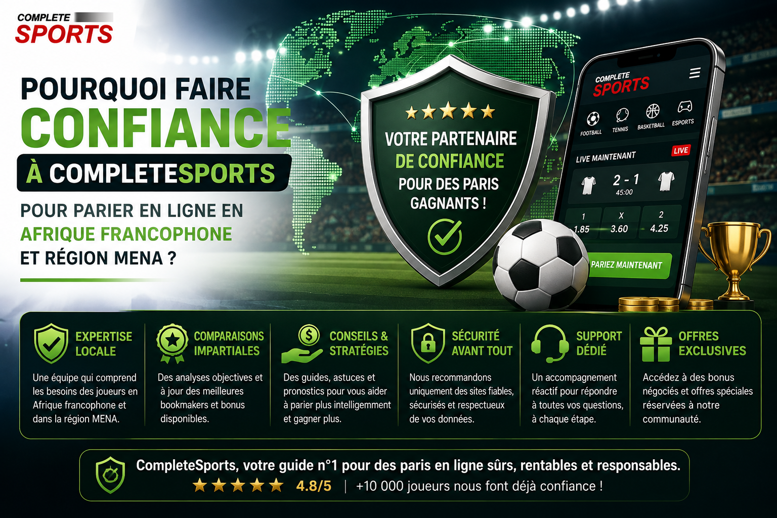 CompleteSports pour parier en ligne