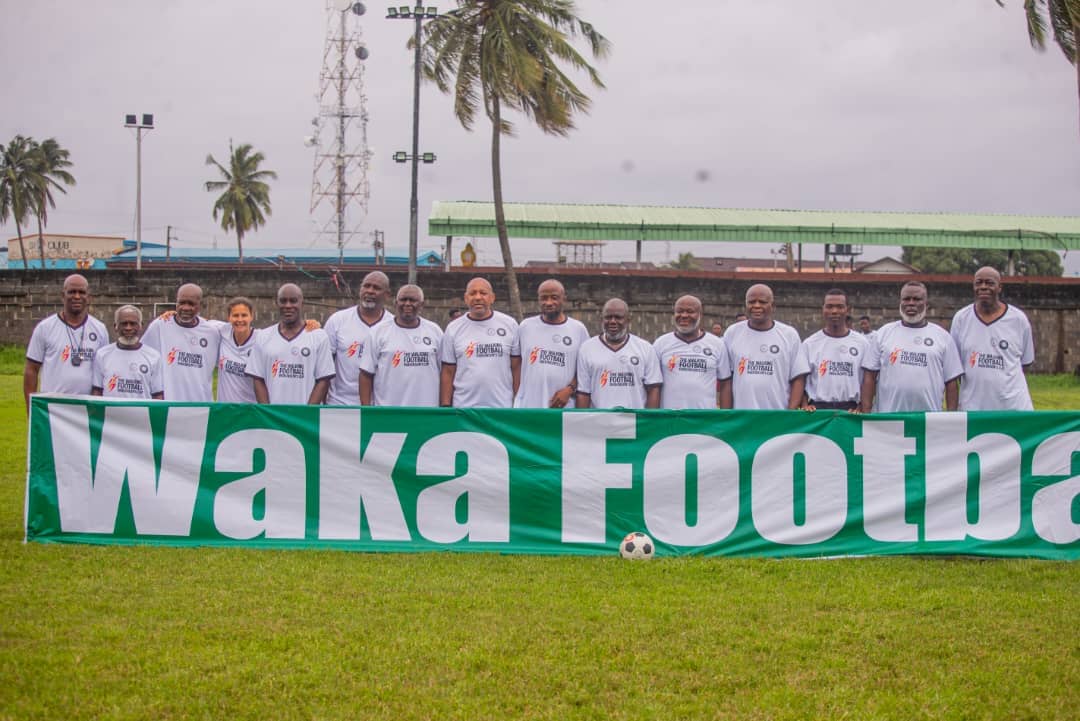 Lagos Walking Football League players in action during a Season 4 match