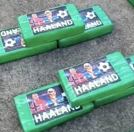 Drug Gang Uses Haaland Stickers To Label Shipment Of Cocaine In Ecuador