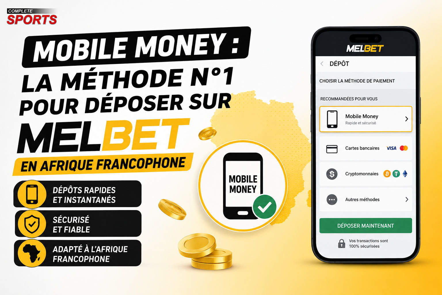 Mobile Money - La méthode n°1 pour déposer sur MelBet en Afrique francophone