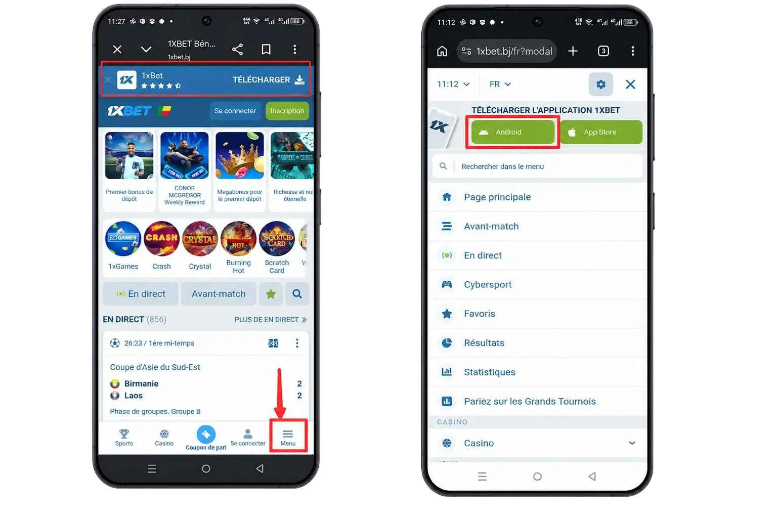 Télécharger l’APK 1xBet pour Android - les étapes à suivre
