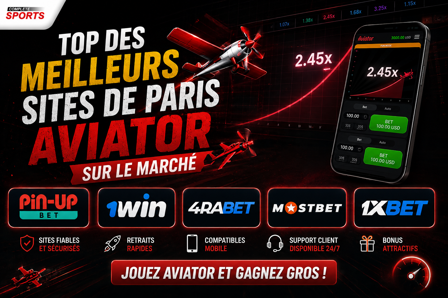Top des meilleurs sites de paris Aviator sur le marché
