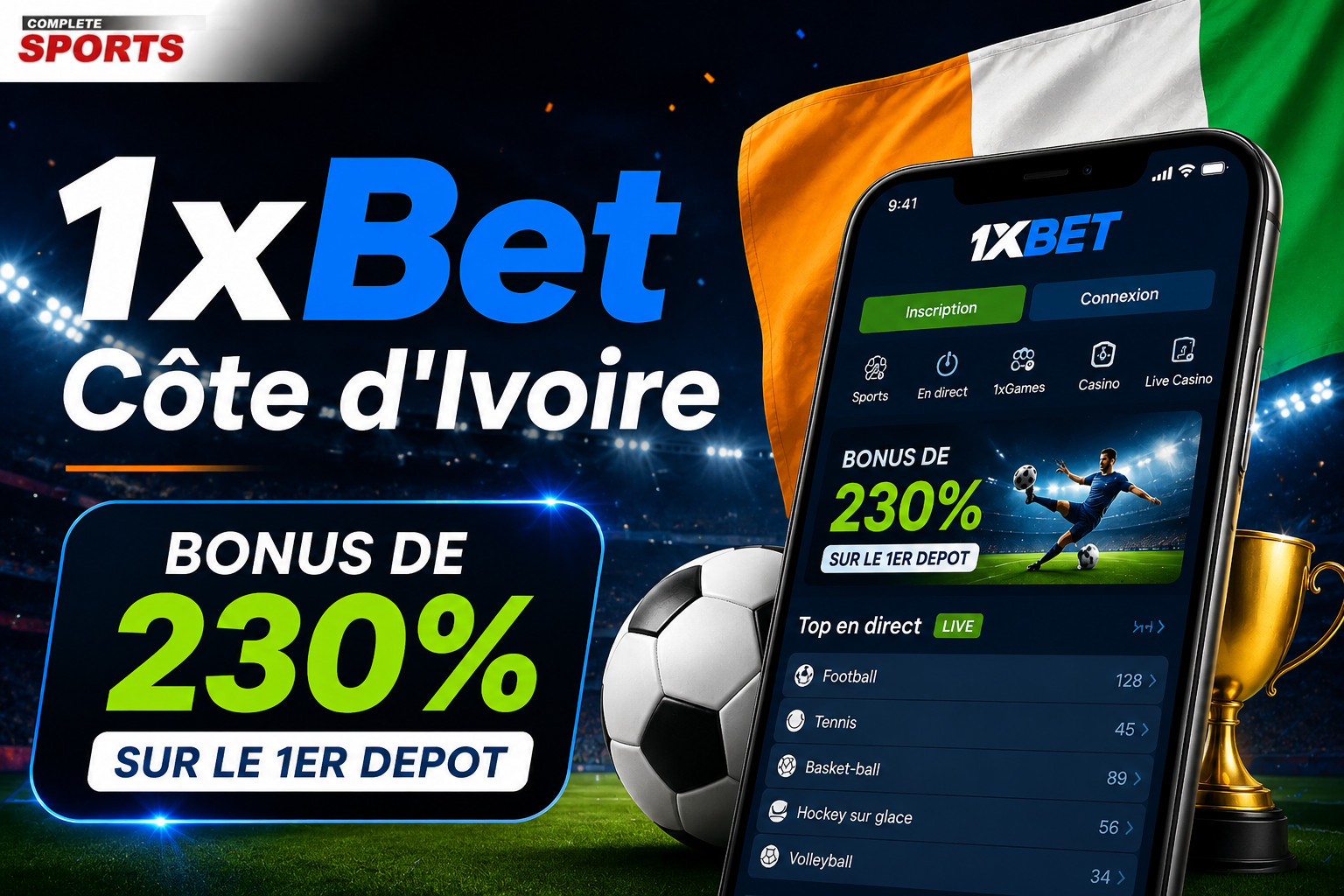 Tout sur 1xBet en Côte d'Ivoire