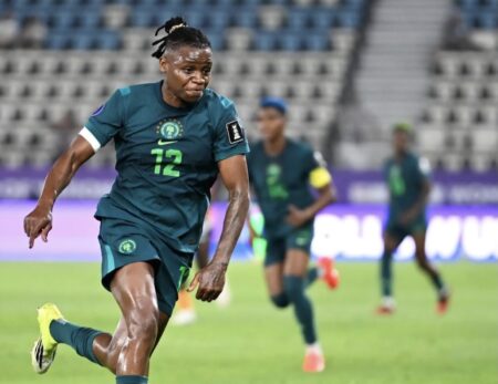 Iroha Charges Super Falcons, Flying Eagles To Secure World Cup, U-20 AFCON Tickets Uchenna Kanu in action for the Super Falcons at WAFCON 2026