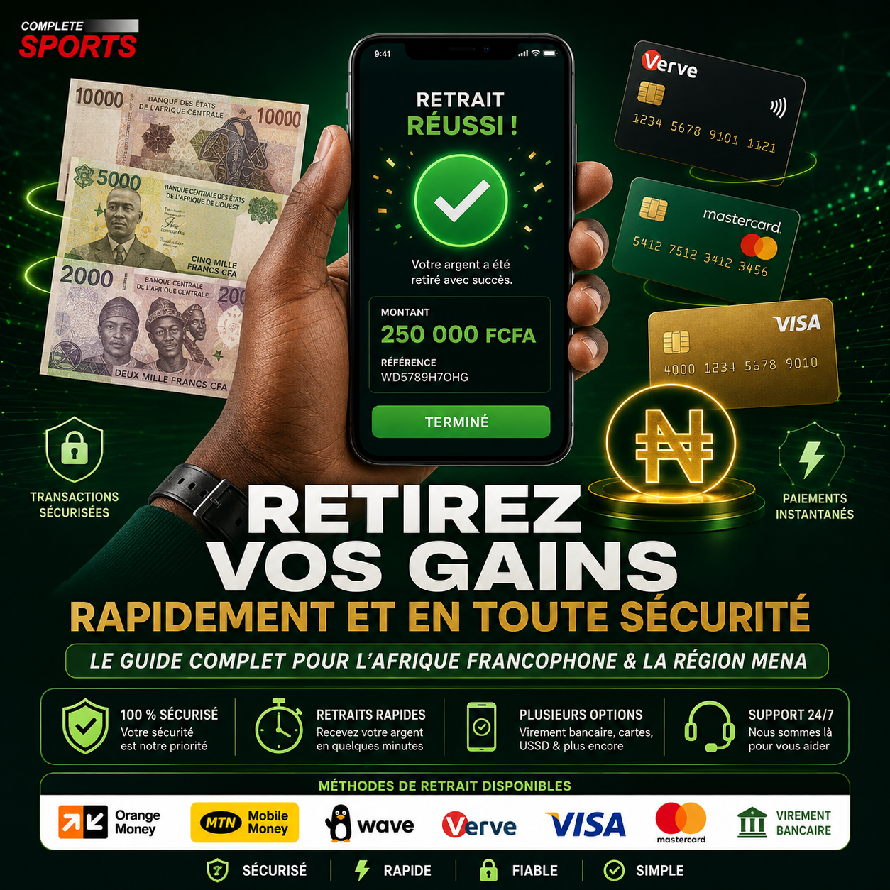 Voici comment retirer vos gains de paris sportifs