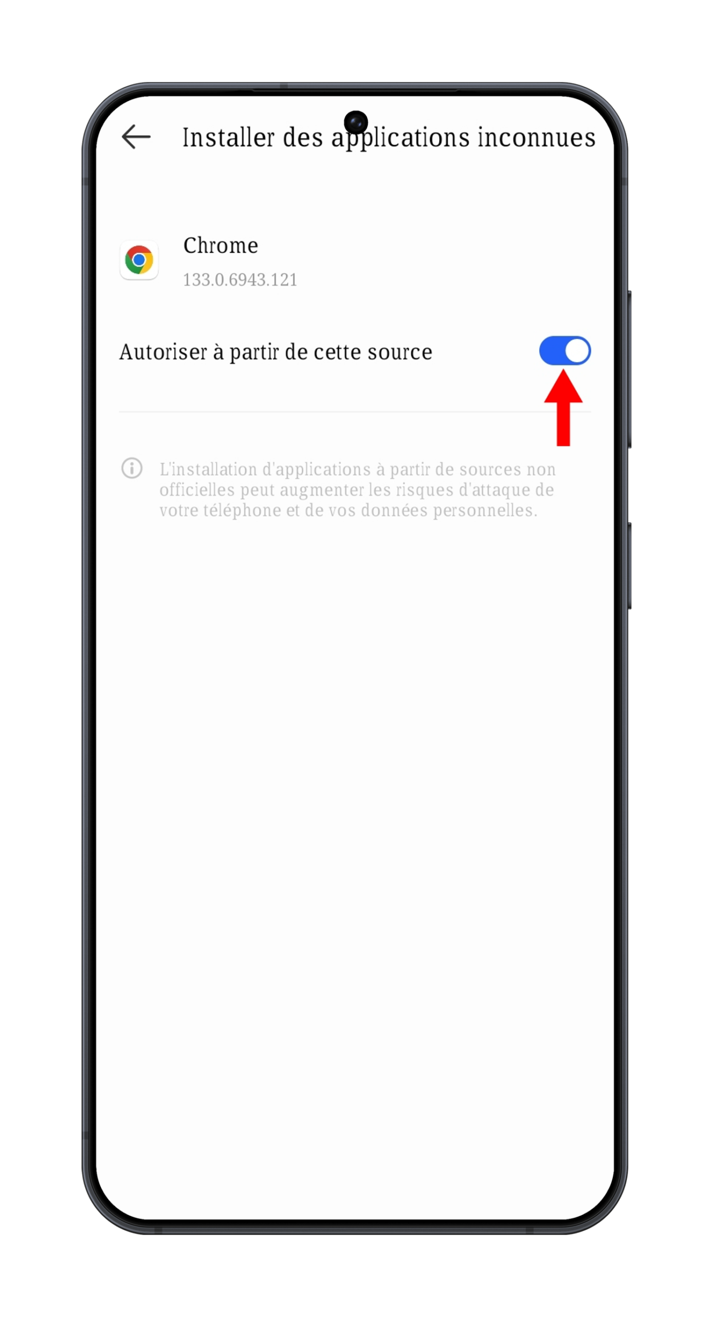 Activer l'autorisation d'installation