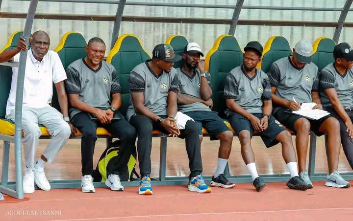 Coach Suleiman Ashifat in the Kwara United dugout