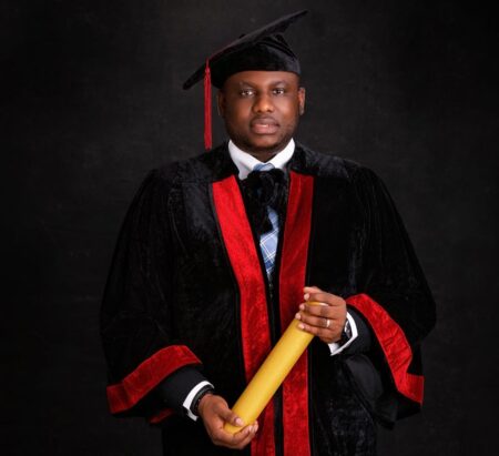 Solomon Ojeagbase Earns PhD In Digital Transformation, Artificial Intelligence Solomon Ojeagbase after earning his PhD in Digital Transformation and Artificial Intelligence