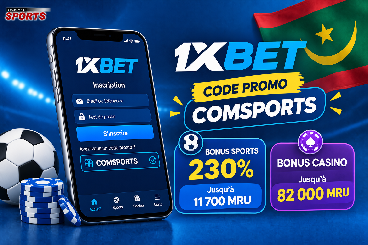 Code Promo 1xBet Mauritanie 2026 Pour un Bonus Exclusif