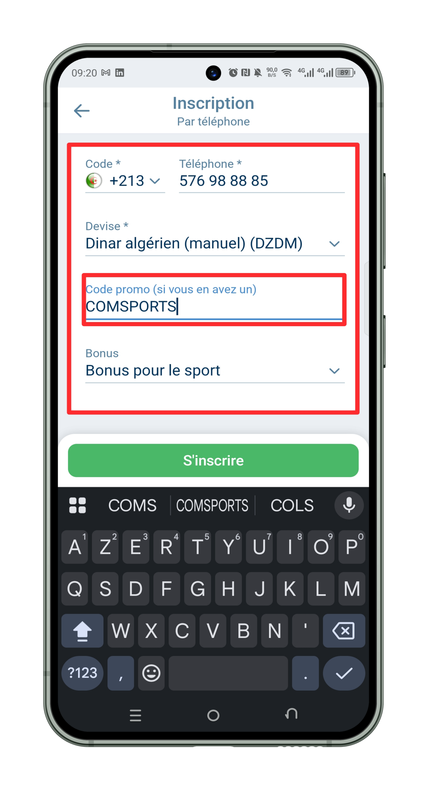 Saisissez le code promo 1xBet Algérie