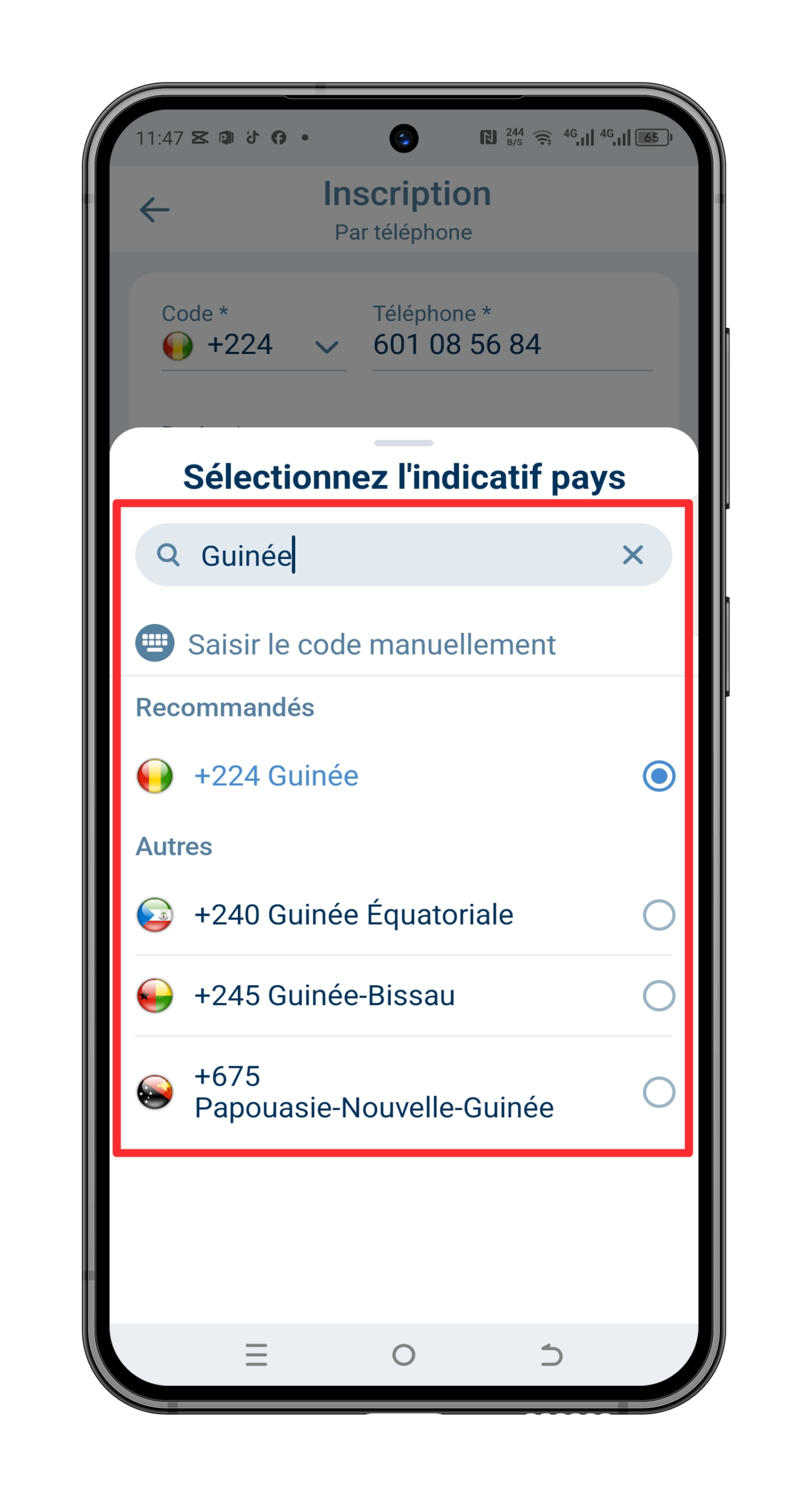 Sélectionnez votre pays et la devise