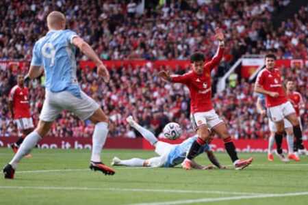 It’s Unacceptable –Carrick Fumes At VAR Call On Haaland’s Derby Winner
