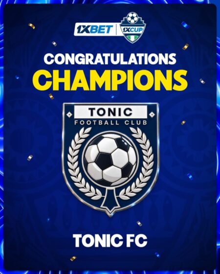 Tonic FC Beat Young Strikers To Win 1XCup 2026, N10m Cash Prize 1XCup 2026