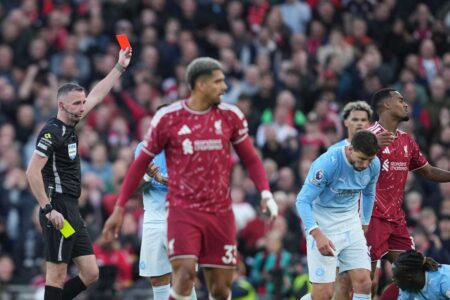 Carragher Slams Referee Kavanagh Over Gravenberch Red Card Against Man City