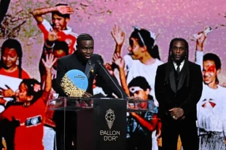 Burna Boy Hands Saka Prestigious Sócrates Award At 2026 Ballon d’Or