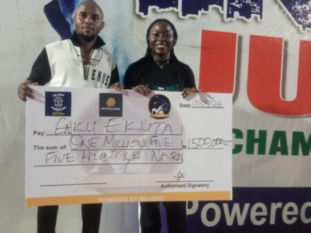 Ekus Judo Club Rewards Commonwealth Games Bronze Medallist Enku With N1.5m Ekus Judo Club rewards Commonwealth Games bronze medallist Ekuta Enku with N1.5m