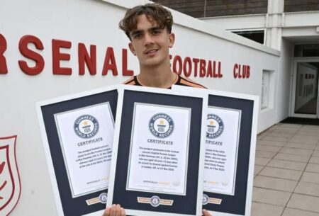 Arsenal’s Dowman Presented With Three Guinness World Records