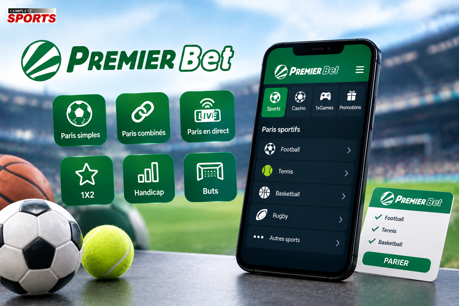 Les types de paris peut-on placer sur Premier Bet