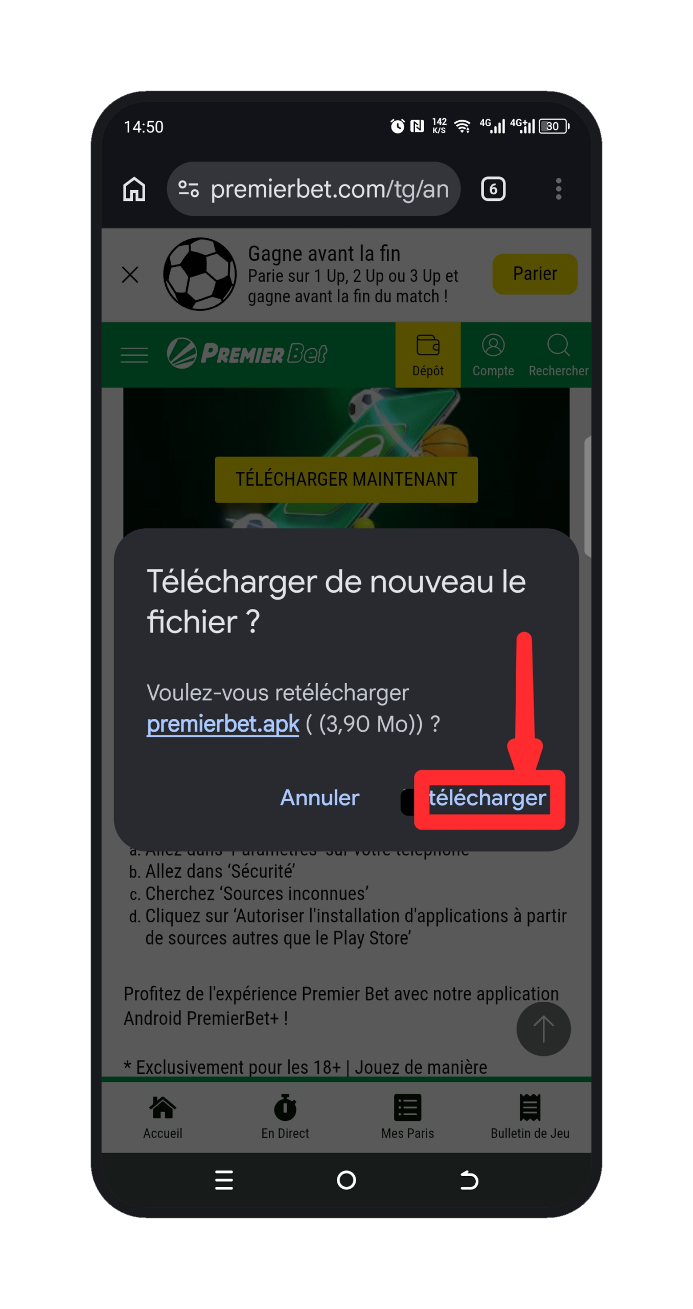 Télécharger et installer Premier Bet APK