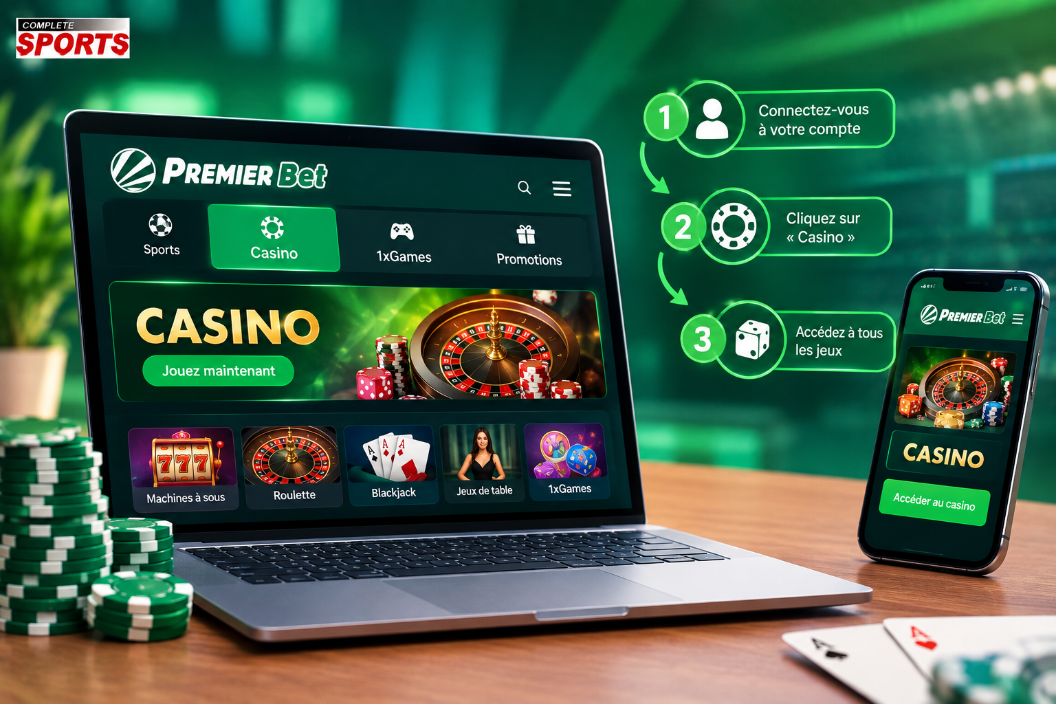 Voici comment accéder au casino PremierBet