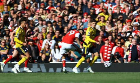 EPL: Calafiori, Guimaraes Score As Arsenal Edge Leeds United