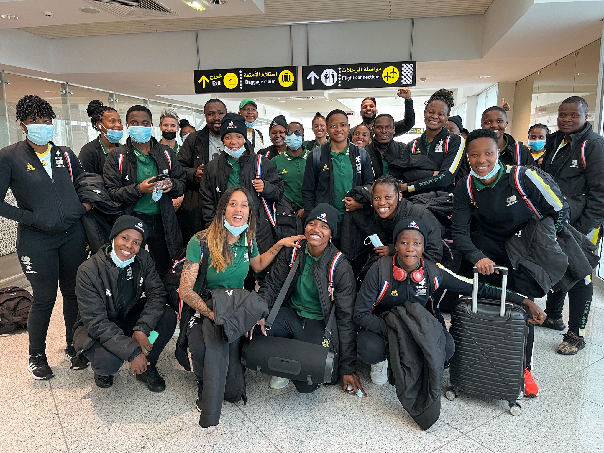 Super Falcons Group Opponent South Africa Arrive Morocco For 2022 WAFCON