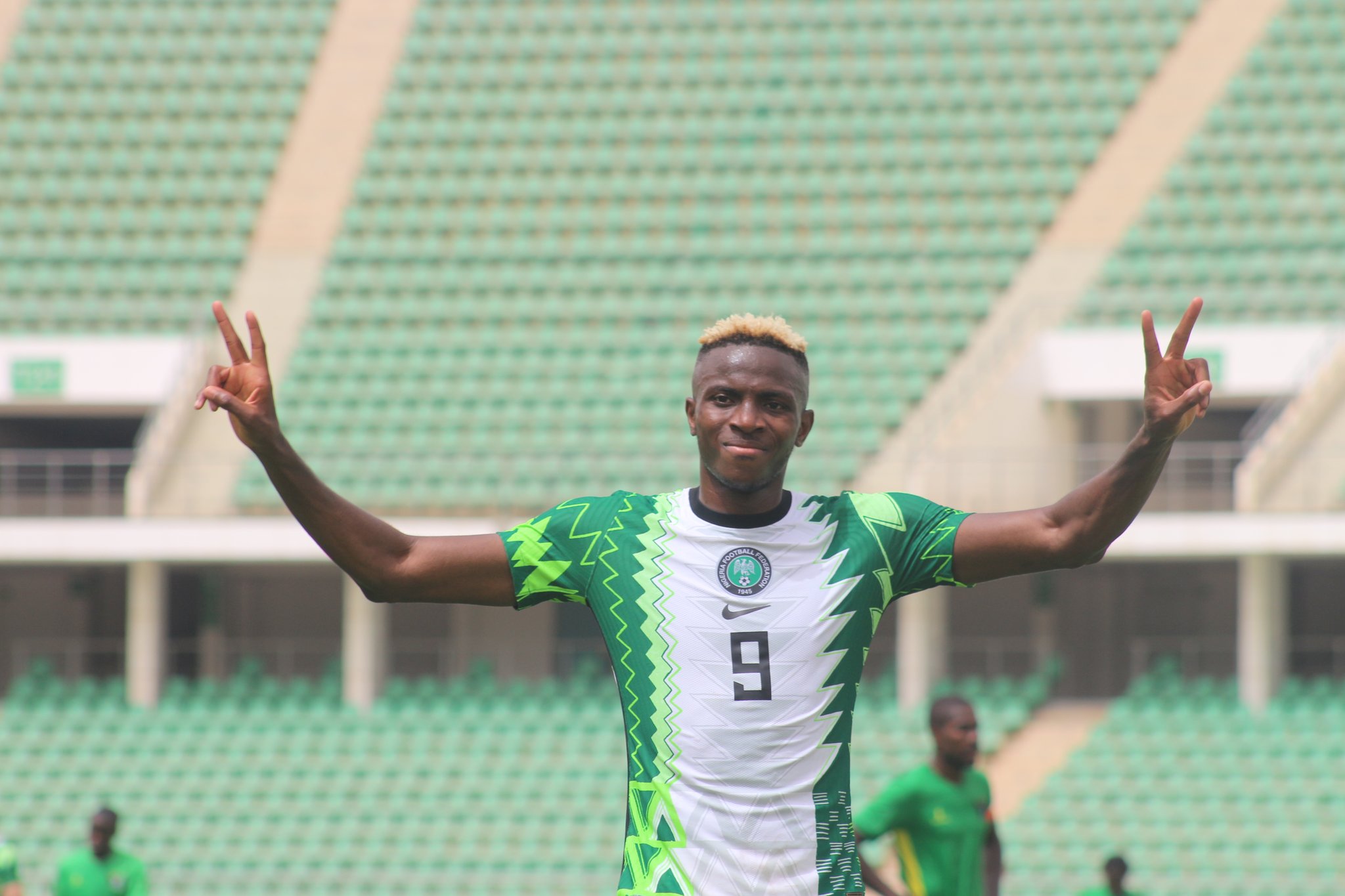 Napoli Celebrate Osimhen After Scoring Four Goals Vs São Tomé & Principe