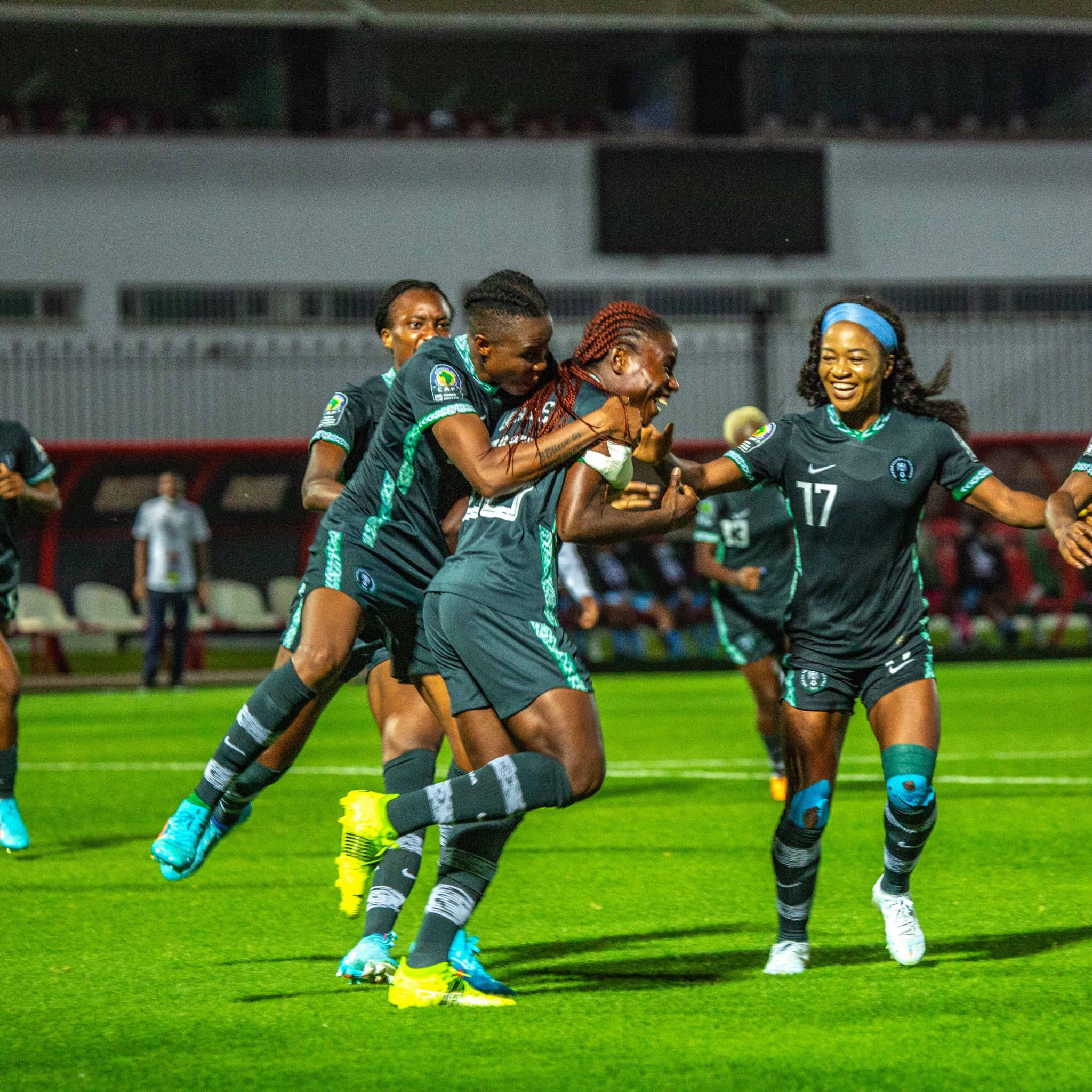 2022 WAFCON: Ucheibe Celebrates Scoring First Goal For Super Falcons