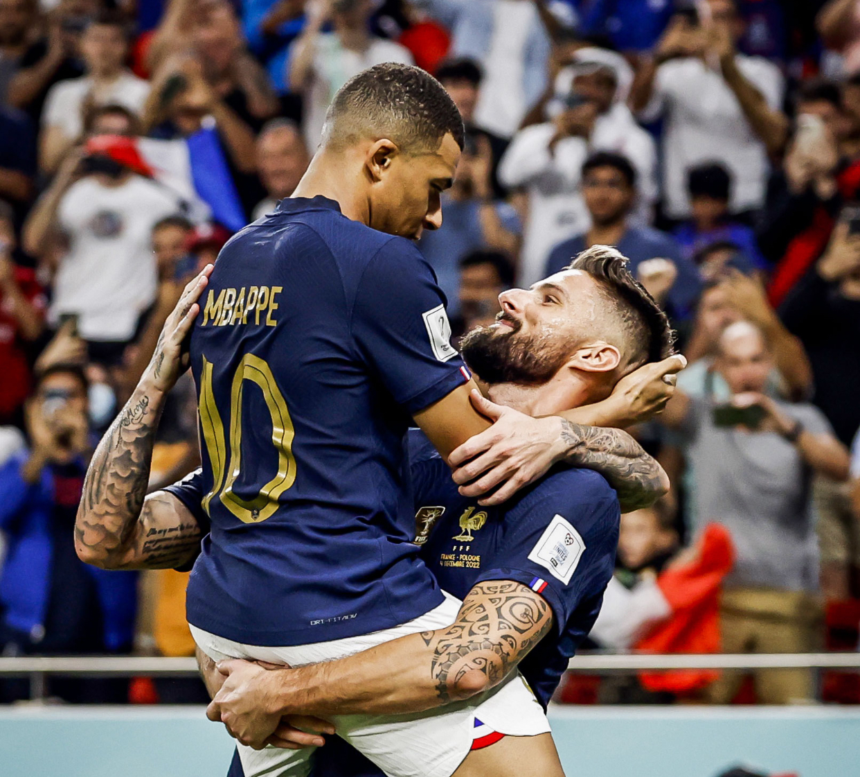 Giroud Breaks Record, Mbappe Bags Brace As France Overcome Poland To Book Quarter-final Spot