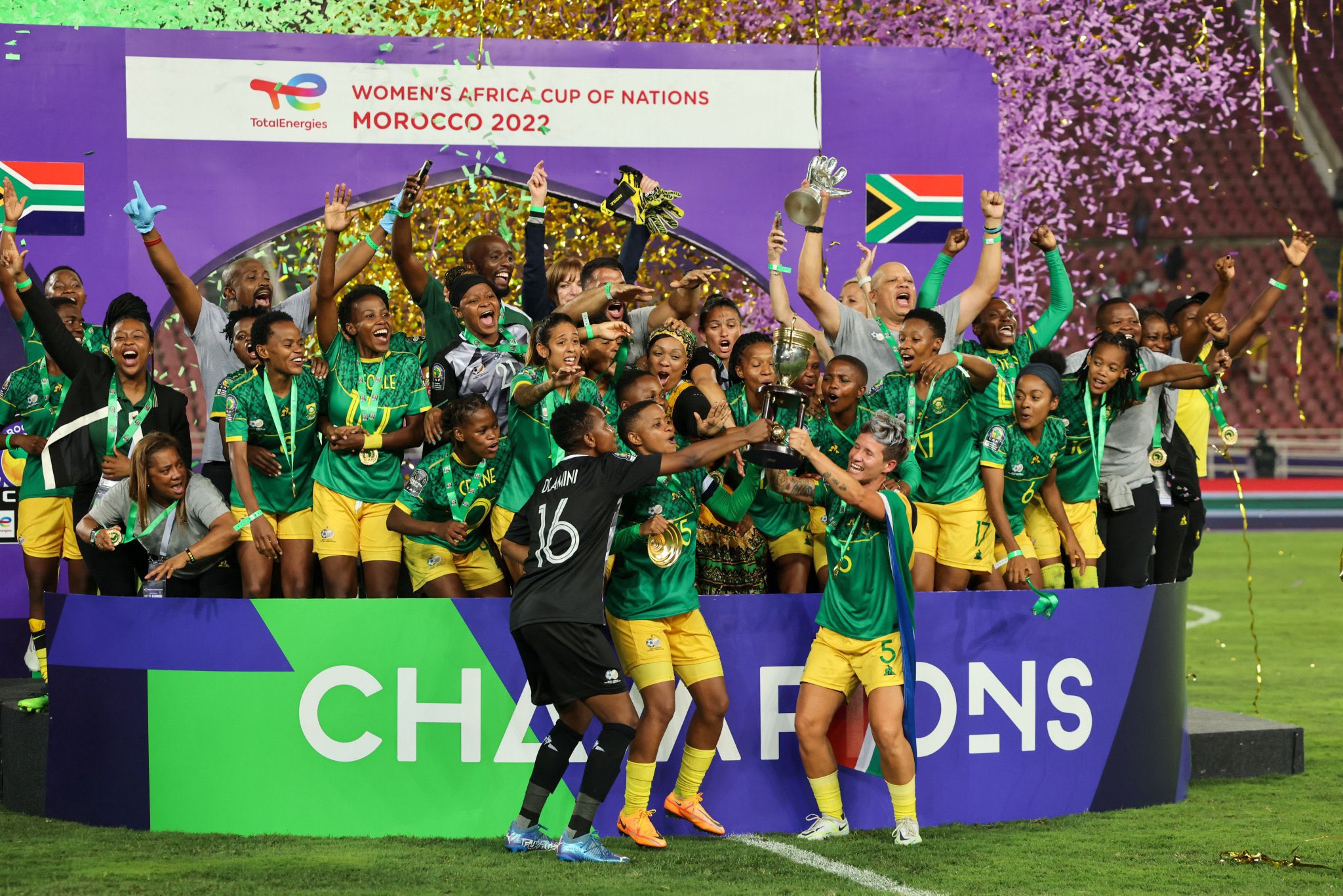 South Africa President, Ebi, FIFA Congratulate New WAFCON Champions Banyana Banyana