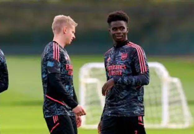 Arsenal In Double Boost As Saka, Zinchenko Involved In Full Training Ahead Chelsea Clash