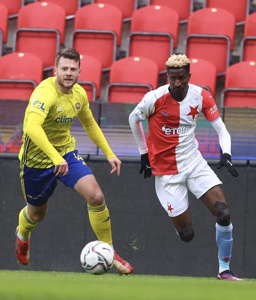 Czech Liga: Olayinka Bags 11th Goal Of Season As Slavia Prague Advance Into Championship Round