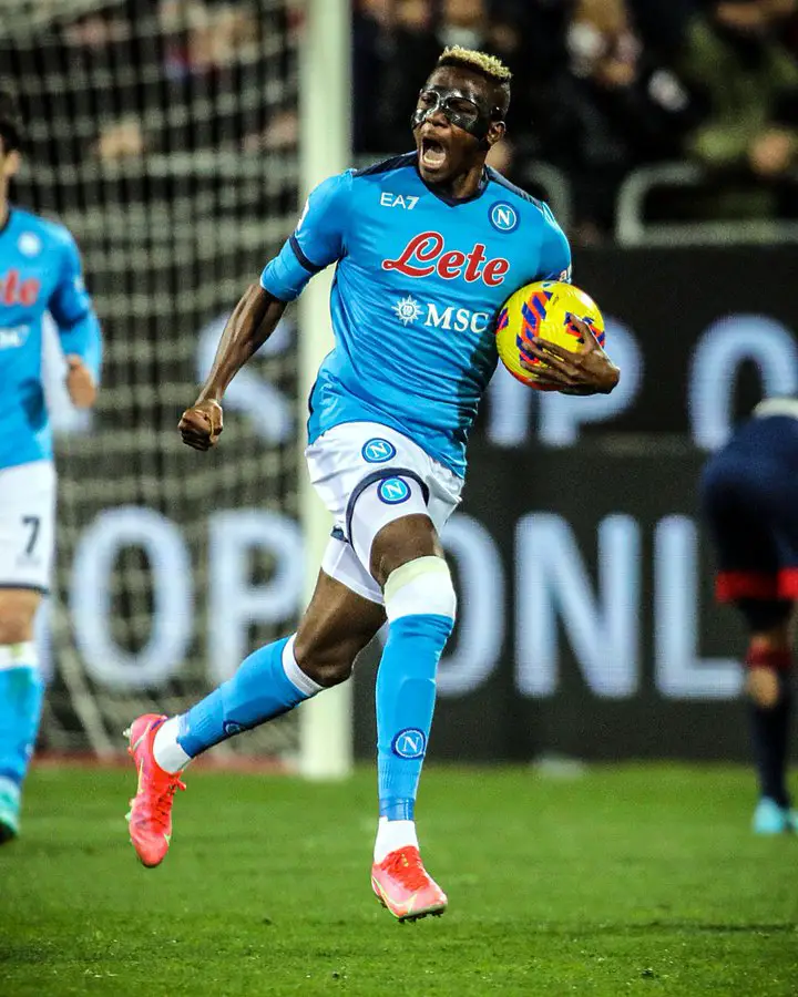 Osimhen’s Late Equalizer Not Enough As Napoli Draw At Struggling Cagliari, Miss Chance To Go Top