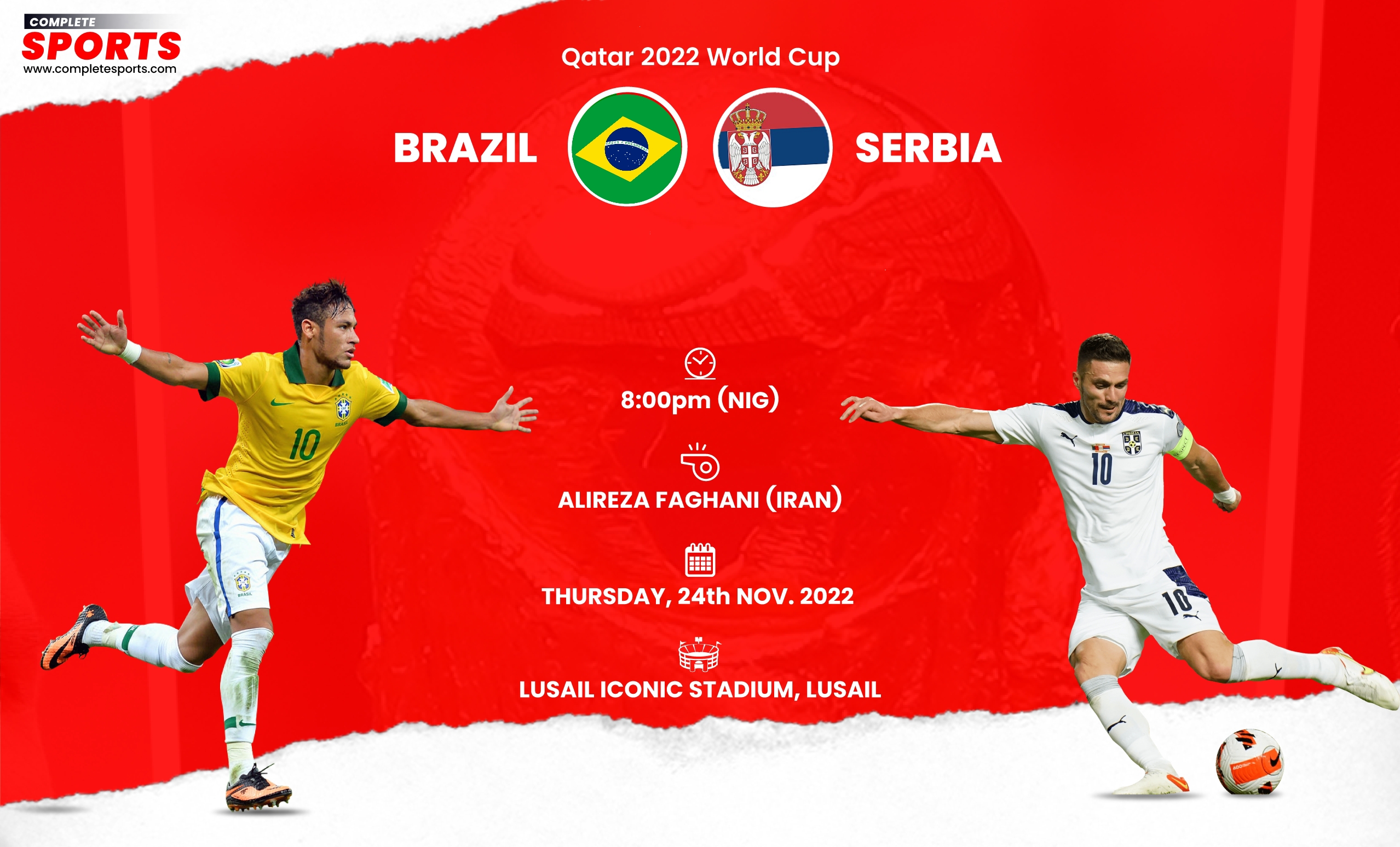 Live Blogging: Brazil Vs Serbia- Qatar 2022 World Cup; Group G