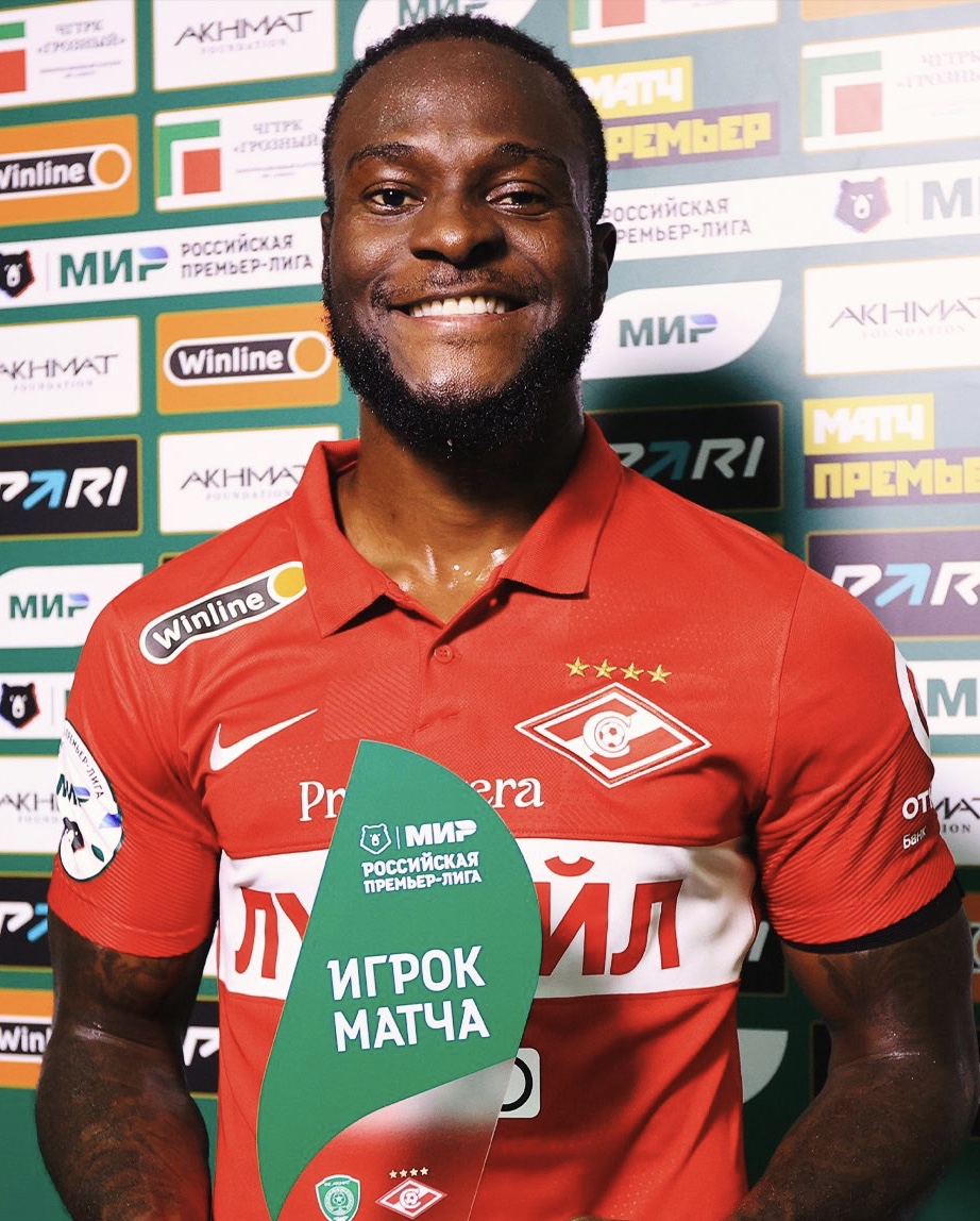 Moses Named MOTM After Netting Wonder Goal In Spartak Moscow’s Away Draw