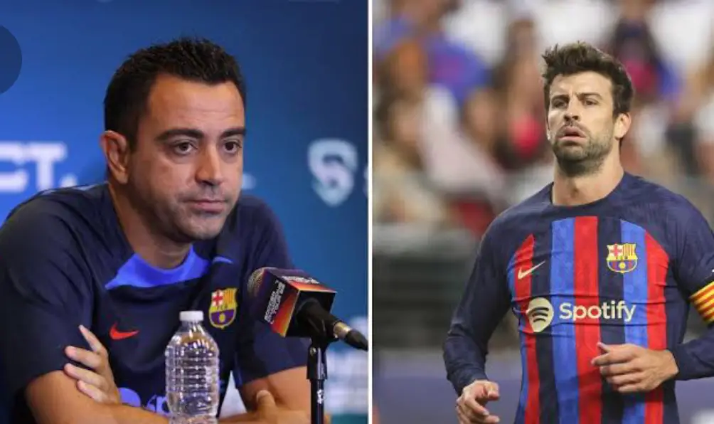 Pique In Dressing Room Bust Up With Barcelona Coach Xavi