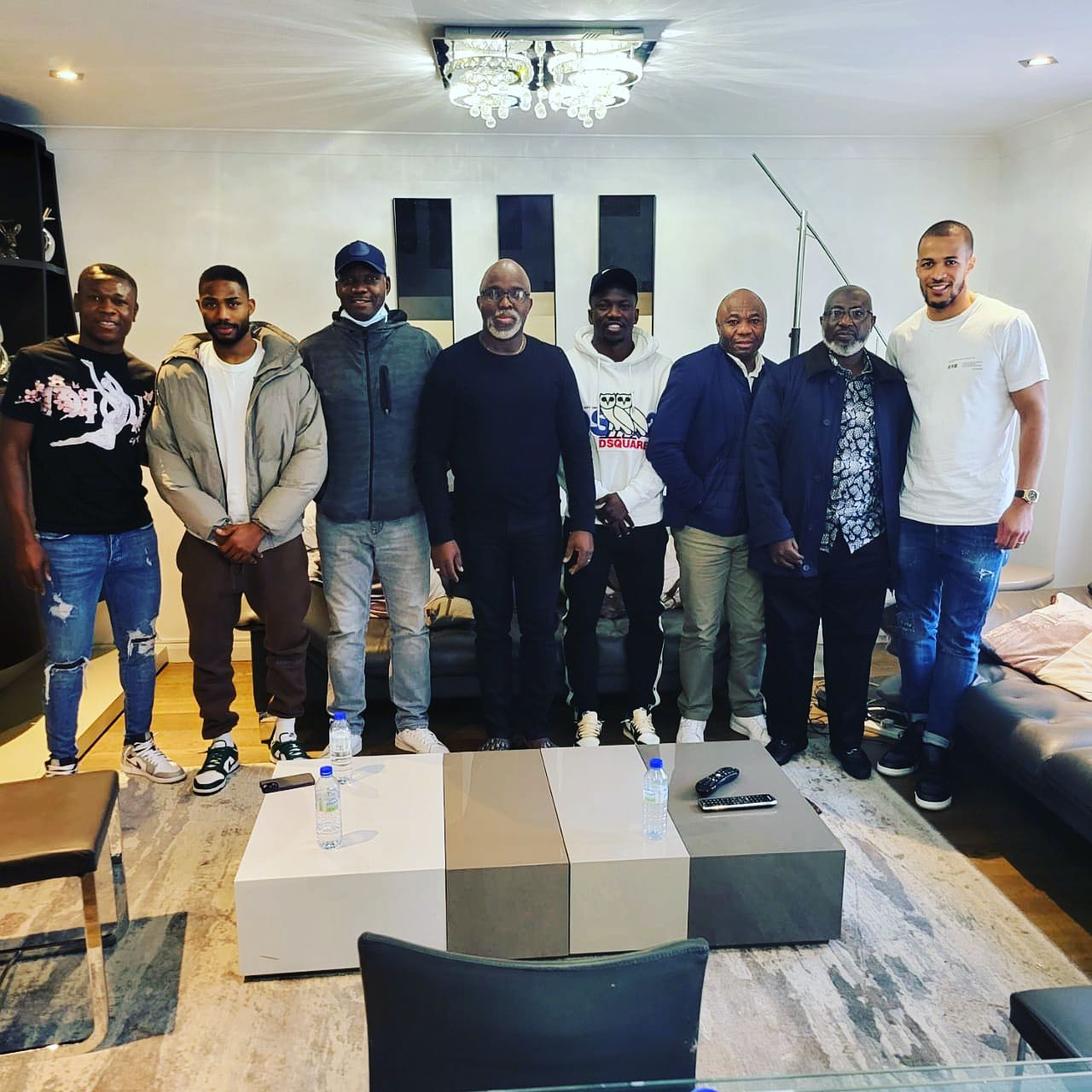 Pinnick, Eguavoen Meet Super Eagles Stars In London Ahead Ghana Clash