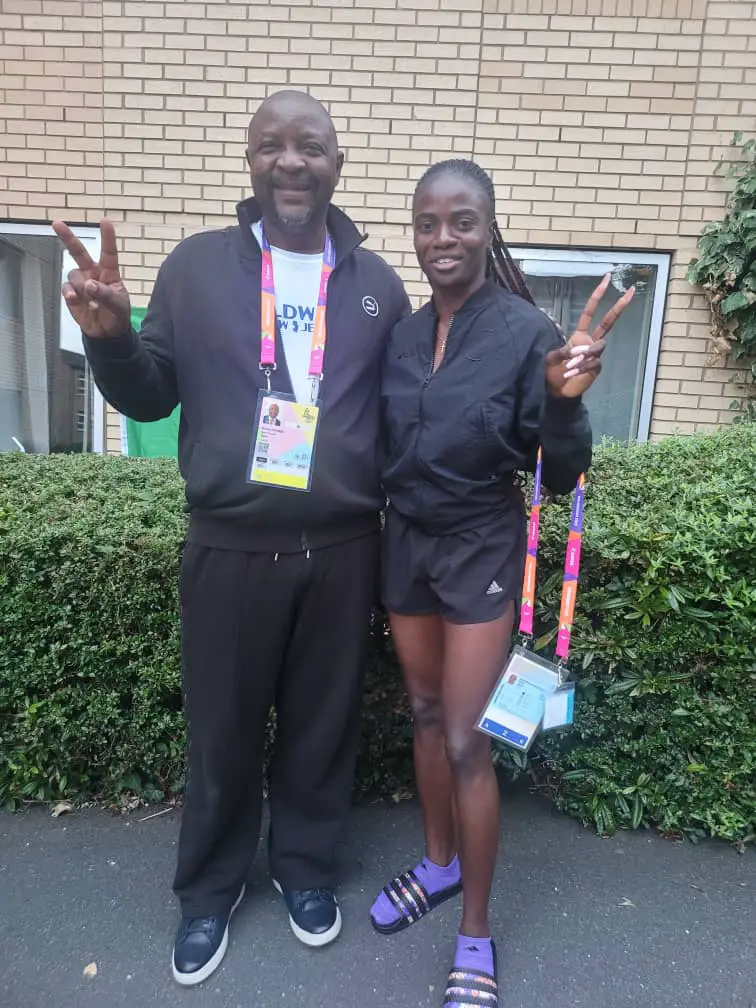 Dare Receives Amusan In Birmingham After World Championships Heroics
