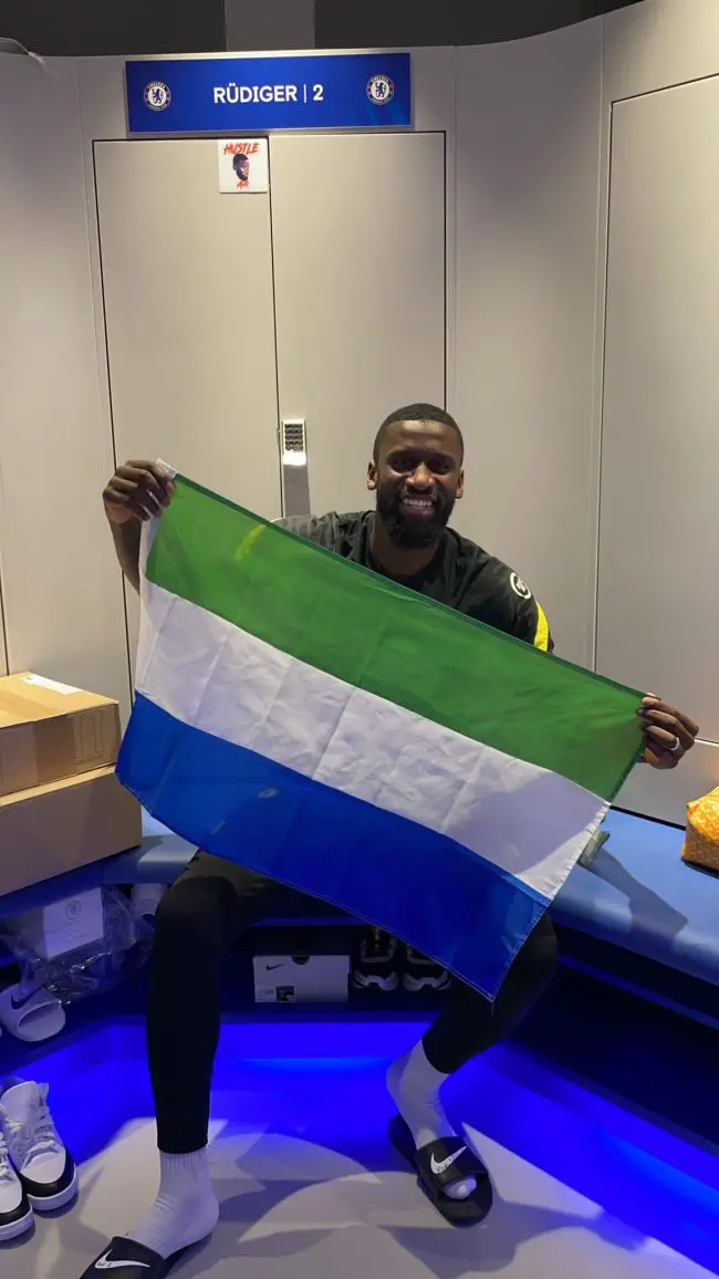 Chelsea Star Rudiger Celebrates Sierra Leone’s Draw With AFCON Champions Algeria