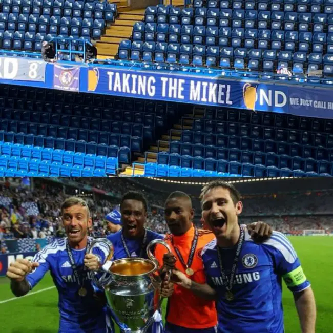 ‘Taking The Mikel’ Banner Unveiled At Stamford Bridge In Honour Of Mikel Obi john-mikel-obi-chelsea-the-blues-stamford-bridge-take-the-mikel