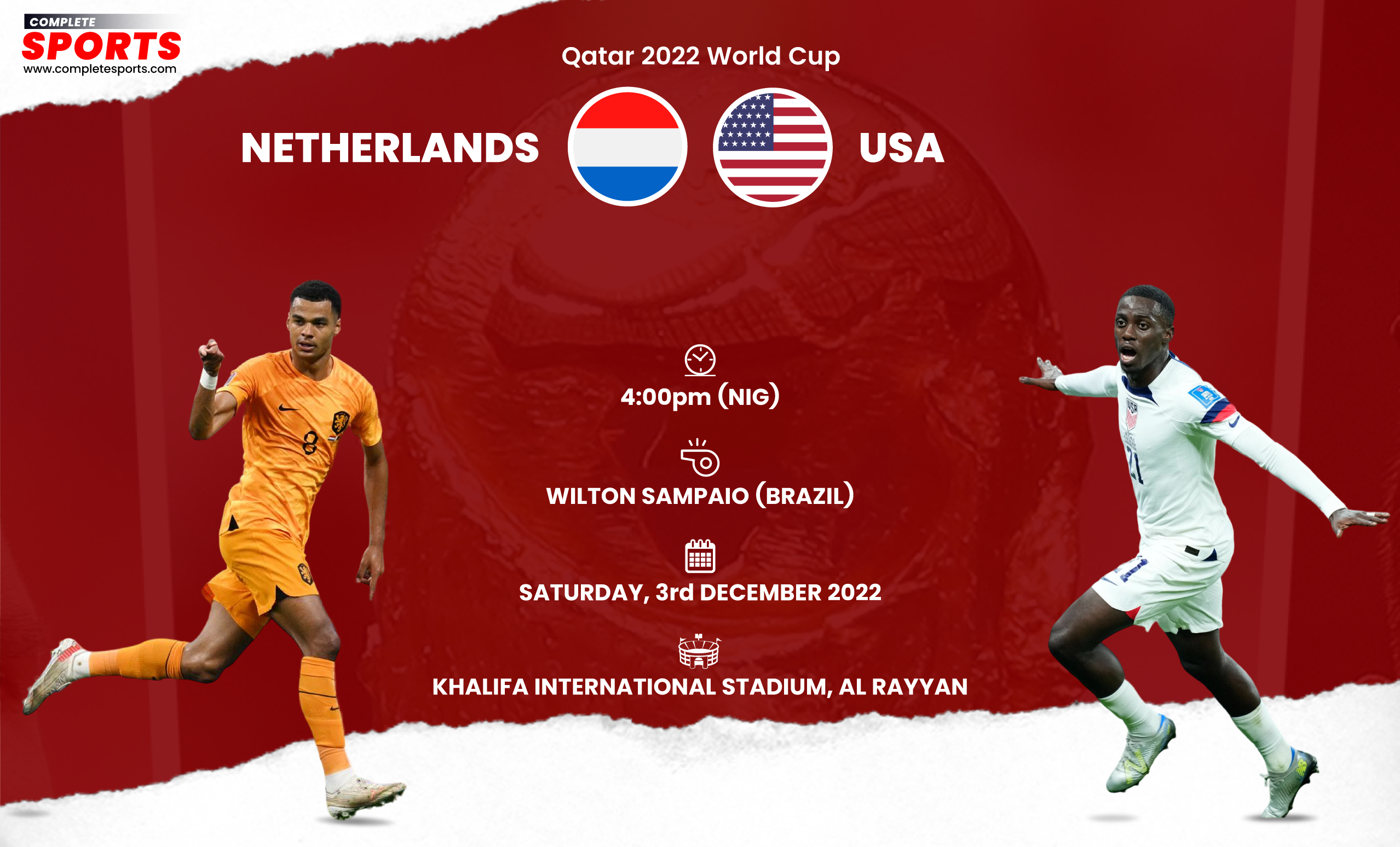 Netherlands Vs USA Live Blogging – Qatar 2022 World Cup; Round Of 16