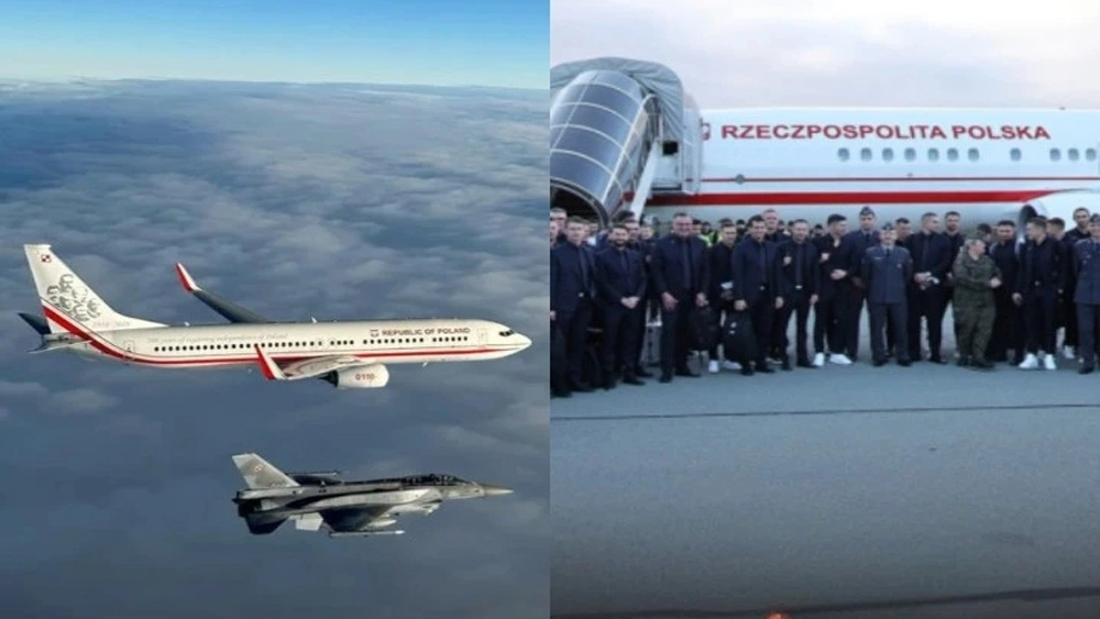 2022 World Cup: Two Fighter Jets Escort Poland Squad To Qatar